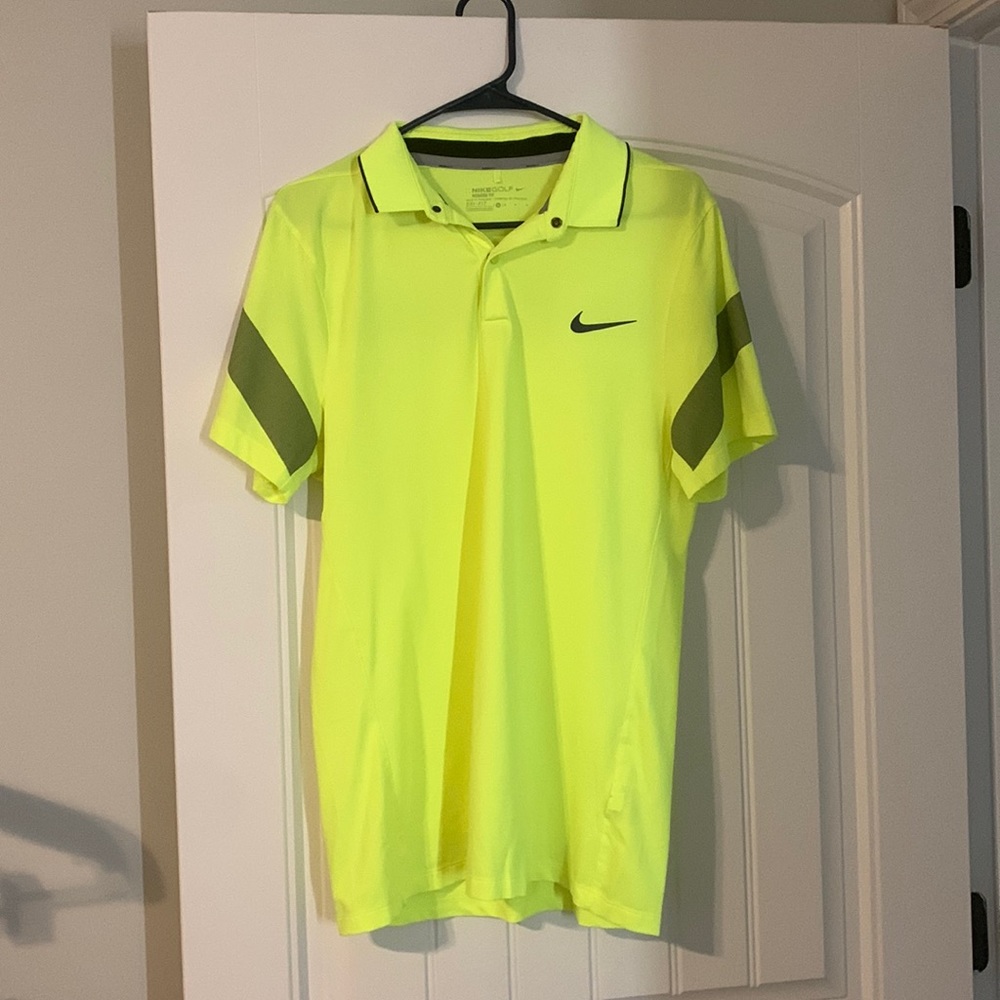 Nike Golf Polo. Medium. Neon Yellow Style.